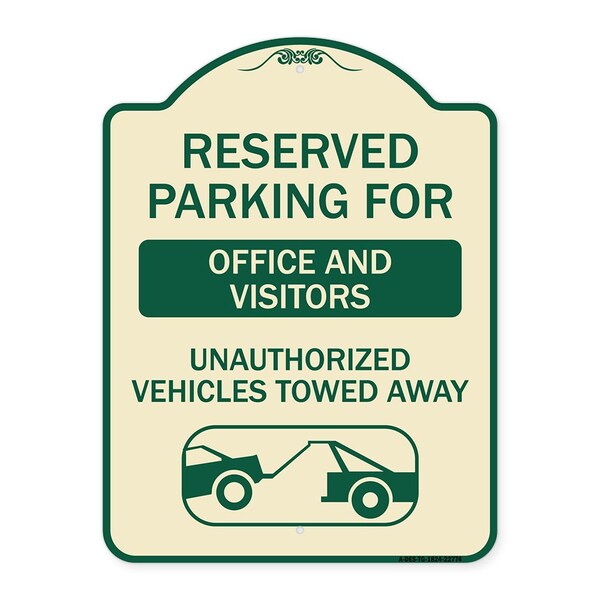 Signmission Unauthorized Vehicles Towed Away Heavy-Gauge Aluminum Architectural Sign, 24" x 18", TG-1824-22774 A-DES-TG-1824-22774 - main